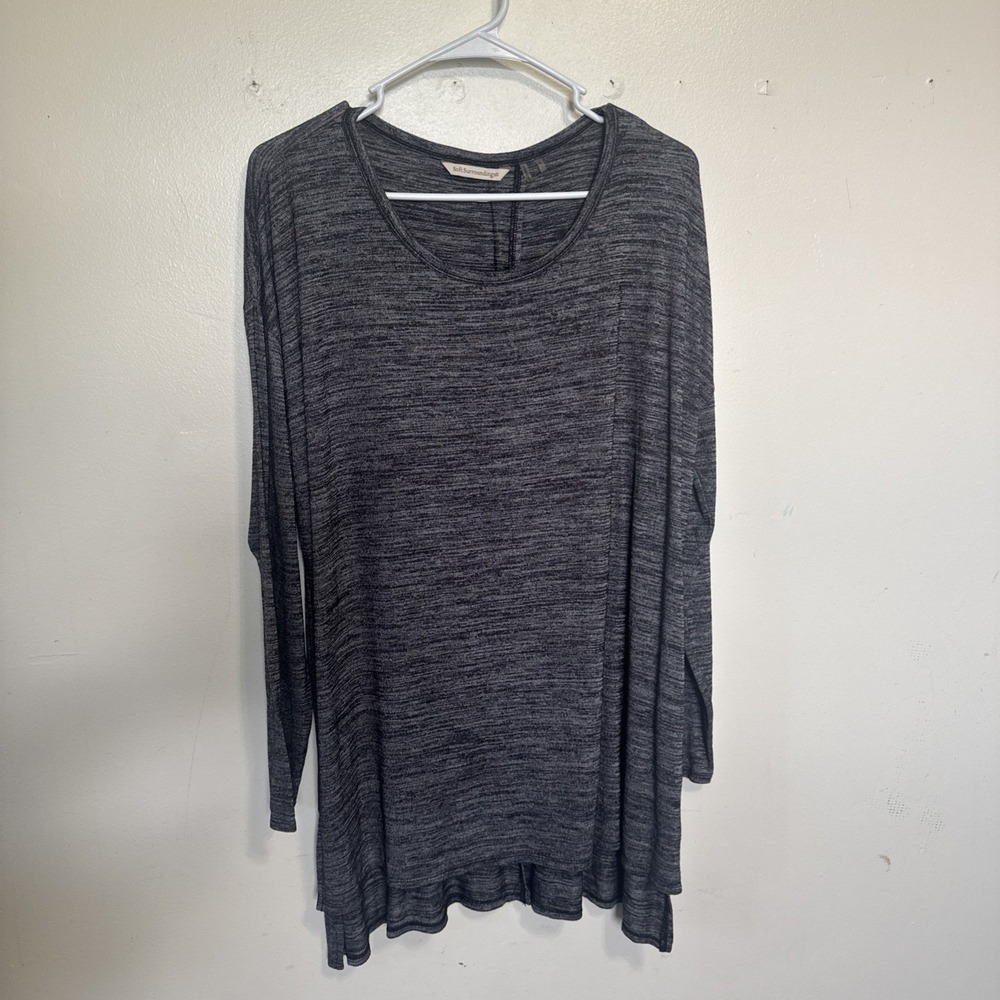 Soft Surroundings Women's Gray Knit Long Sleeve Tunic Size XL